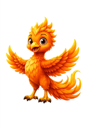 Stage 3: Ember — vibrant orange-red plumage